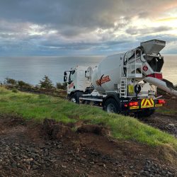 East Antrim Ready Mix Concrete truck at the coast